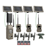 Cuddeback CuddeLink Cell Trail Camera Verizon Medium Bundle w/Solar Power Banks, Mounts Bundle