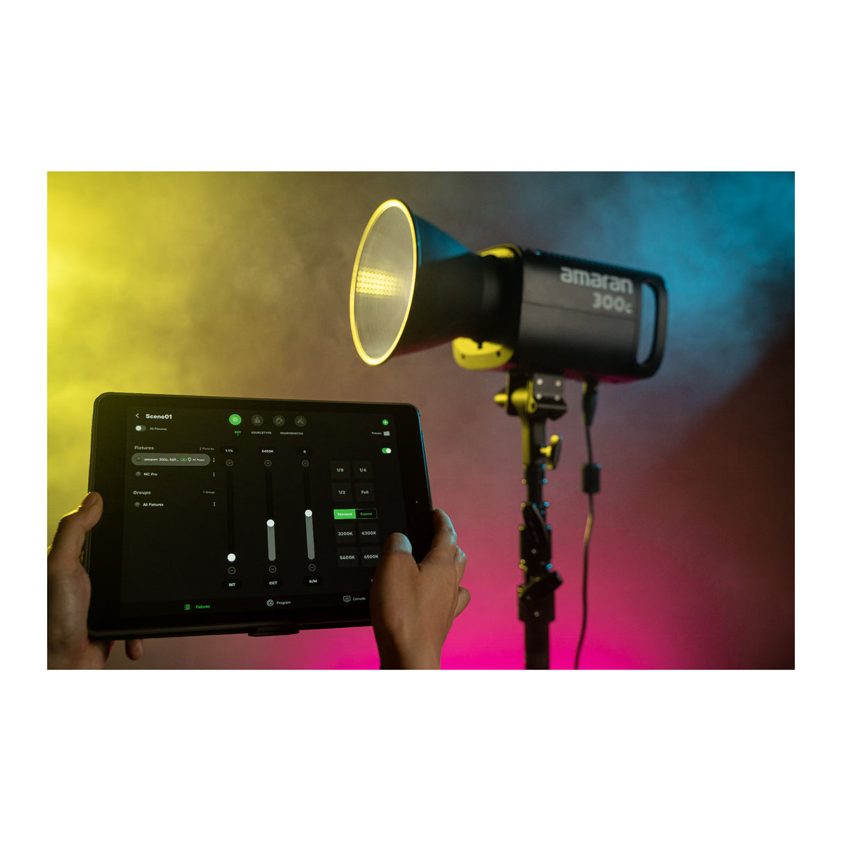 Aputure amaran 300c Point-Source RGB LED Monolight with Bowens Mount Compatibility