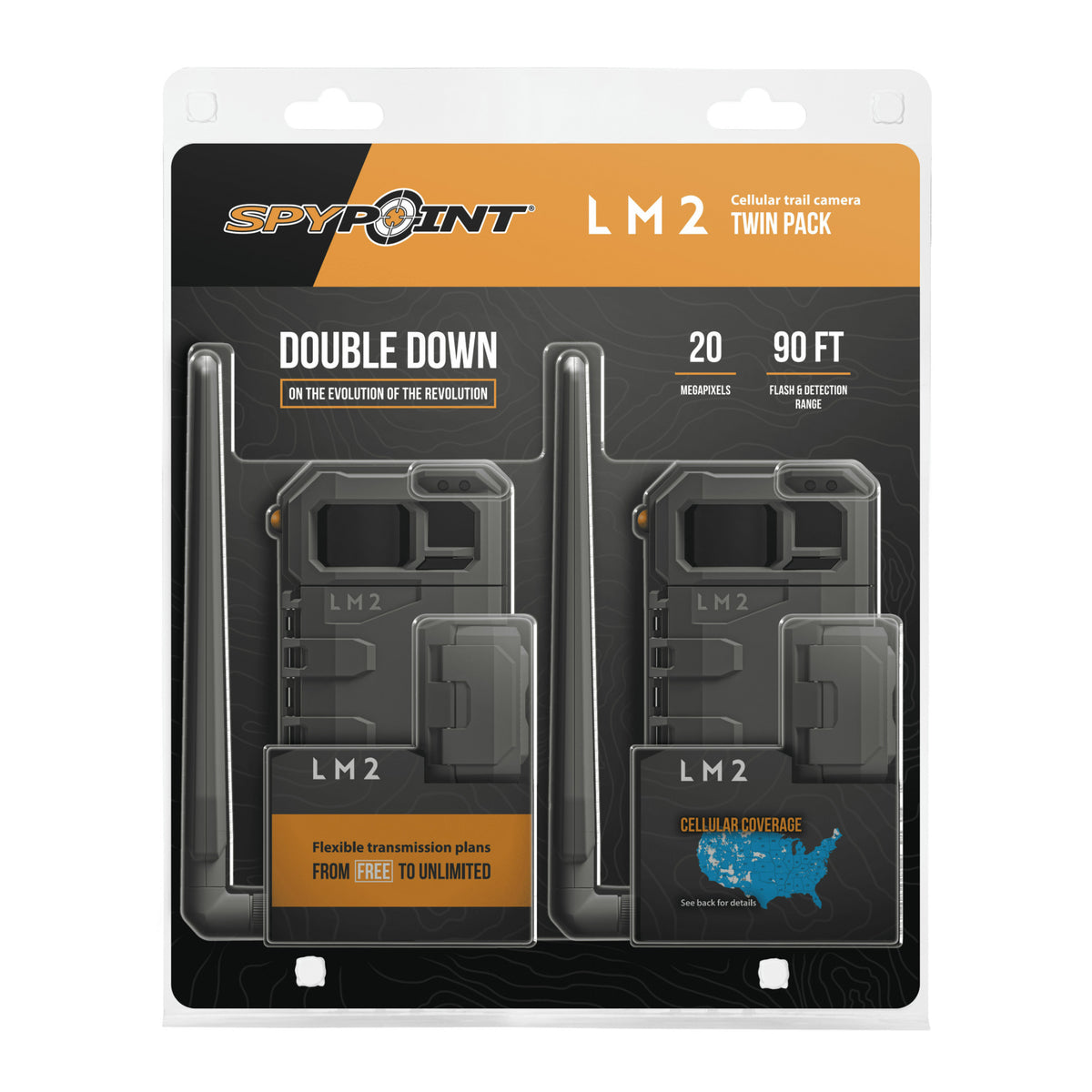 Spypoint LM2 Infrared Motion Sensor 20 MP Trail Camera (Nationwide, 2-Pack)