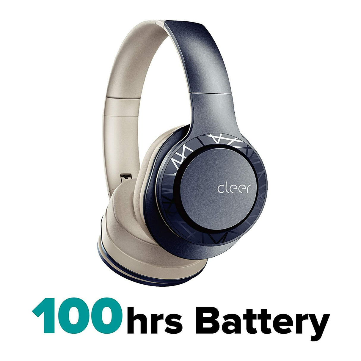 Cleer Audio Enduro 100 Bluetooth Wireless Headphones with Up To 100-Hours of Battery (Navy Blue)