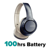 Cleer Audio Enduro 100 Bluetooth Wireless Headphones with Up To 100-Hours of Battery (Navy Blue)