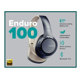 Cleer Audio Enduro 100 Bluetooth Wireless Headphones with Up To 100-Hours of Battery (Navy Blue)