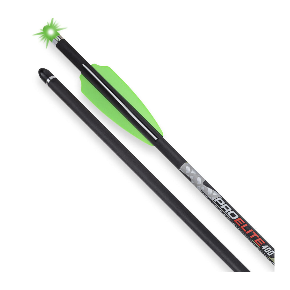 TenPoint Alpha-Blaze Lighted Nocks Pro Elite 400 Crossbow Arrows (Green, 3-Pack)