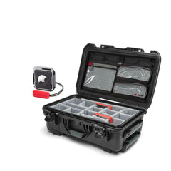 Nanuk 935 Waterproof HardCase with Lid Organizer, Padded Divider, Wheels (Black) with Airtag Holder
