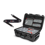 Nanuk 935 Waterproof Hard Case with Wheels and Padded Divider (Black) with Shoulder Strap