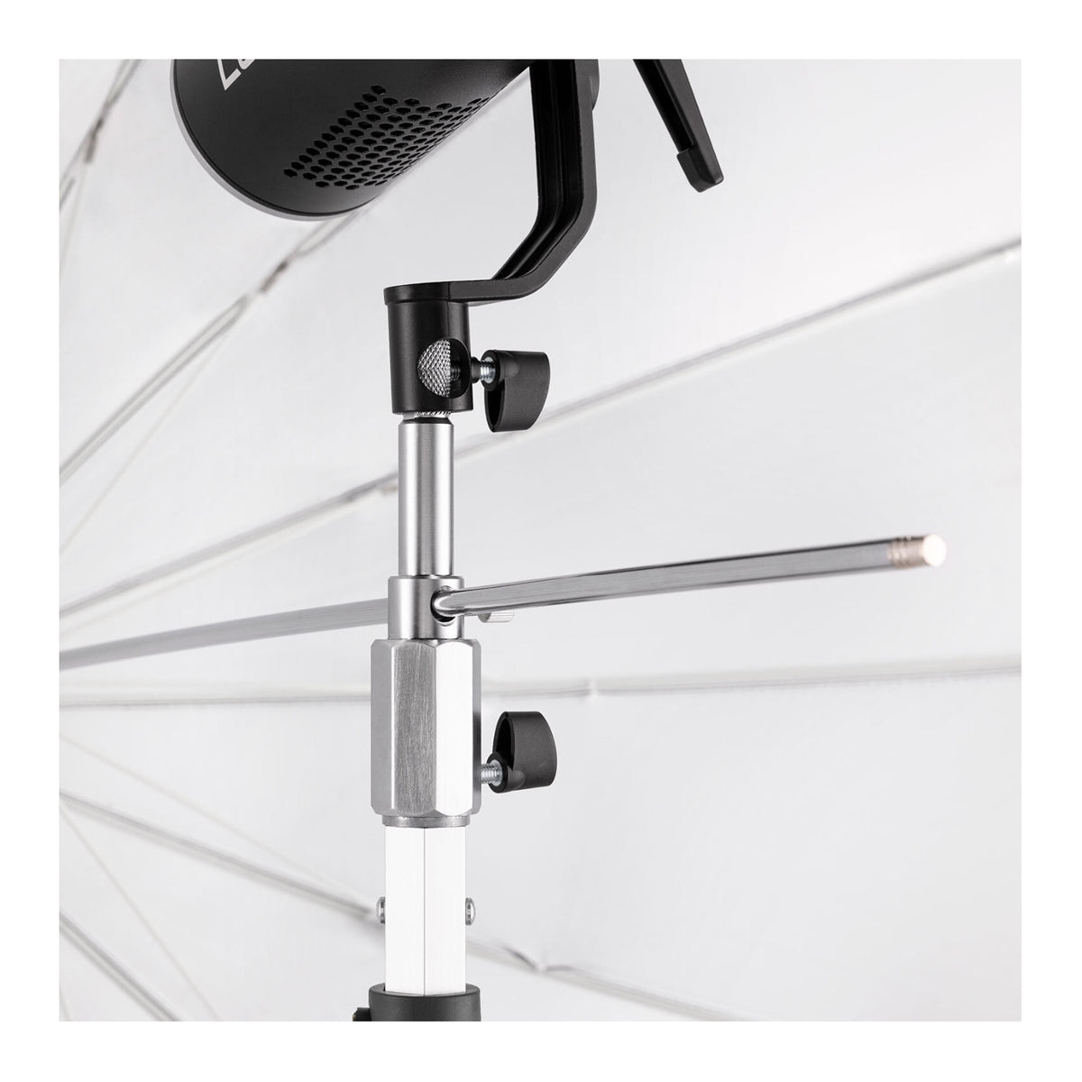 Westcott Paint Pole Portable Aluminum Adapter with Built-In Umbrella Receptacle and 2 Set Screws