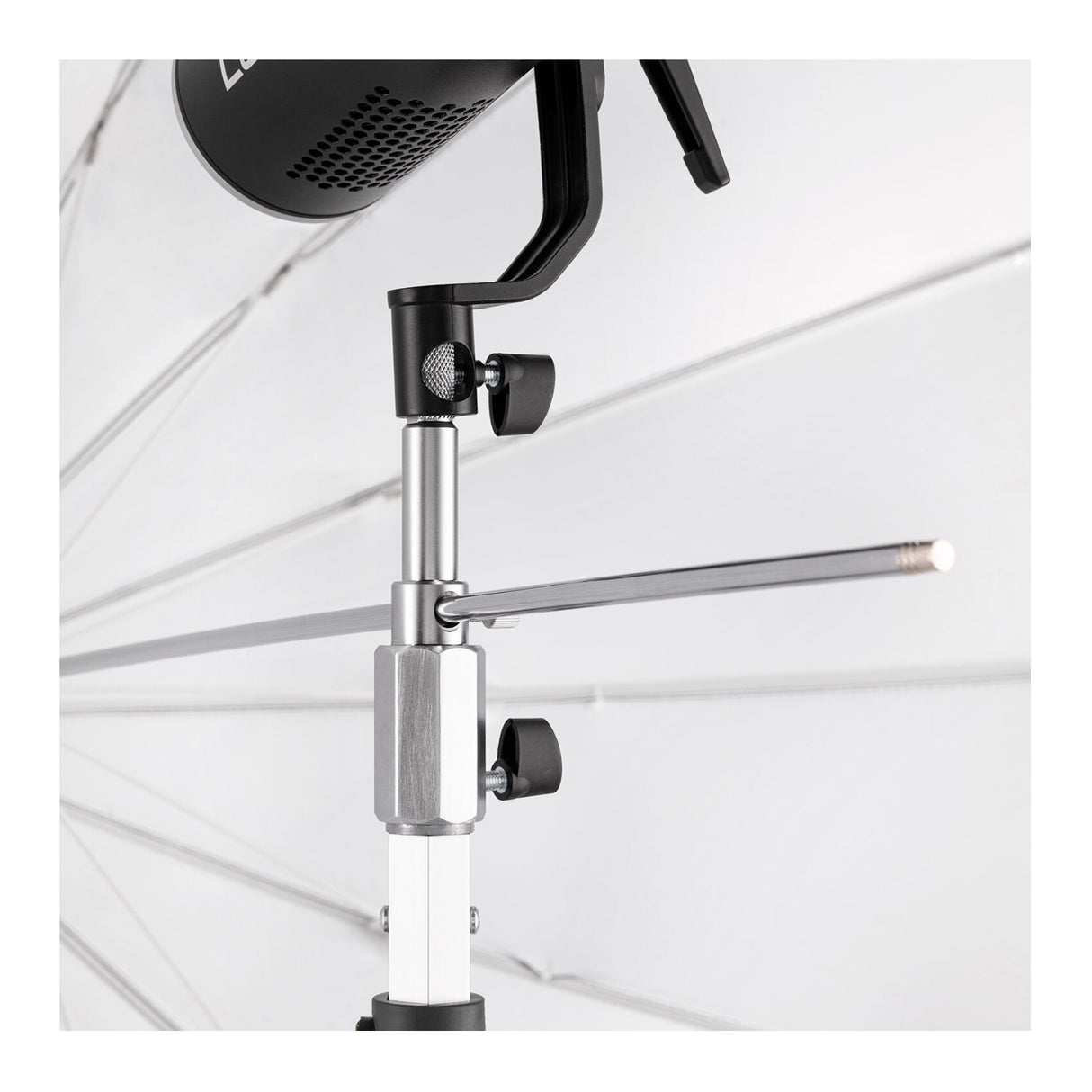 Westcott Paint Pole Portable Aluminum Adapter with Built-In Umbrella Receptacle and 2 Set Screws