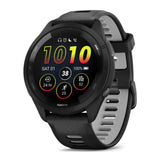 Garmin Forerunner 265 Black Bezel and Case Smartwatch with Silicone Straps (Black/Powder Gray)