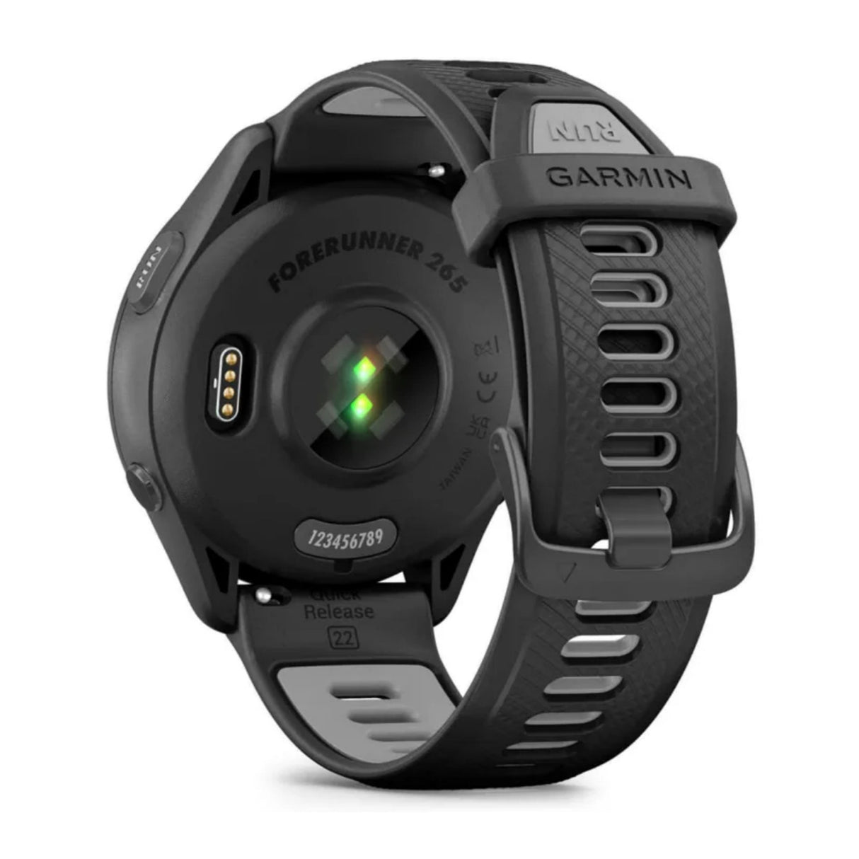 Garmin Forerunner 265 Black Bezel and Case Smartwatch with Silicone Straps (Black/Powder Gray)