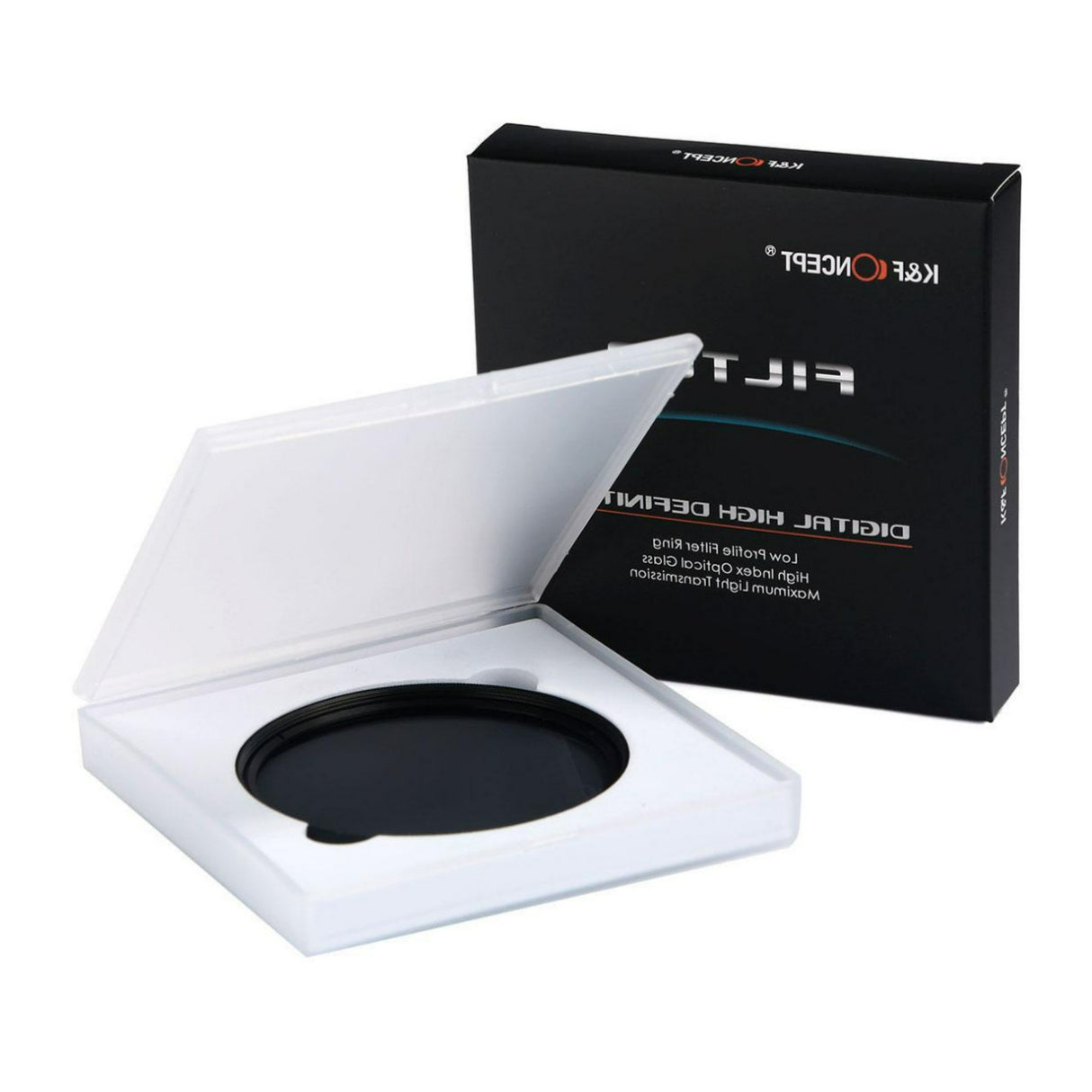K&F Concept Variable Fader ND2-ND400, 55 mm HD Filter Lens with Cleaning Cloth