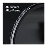 K&F Concept Variable Fader ND2-ND400, 55 mm HD Filter Lens with Cleaning Cloth