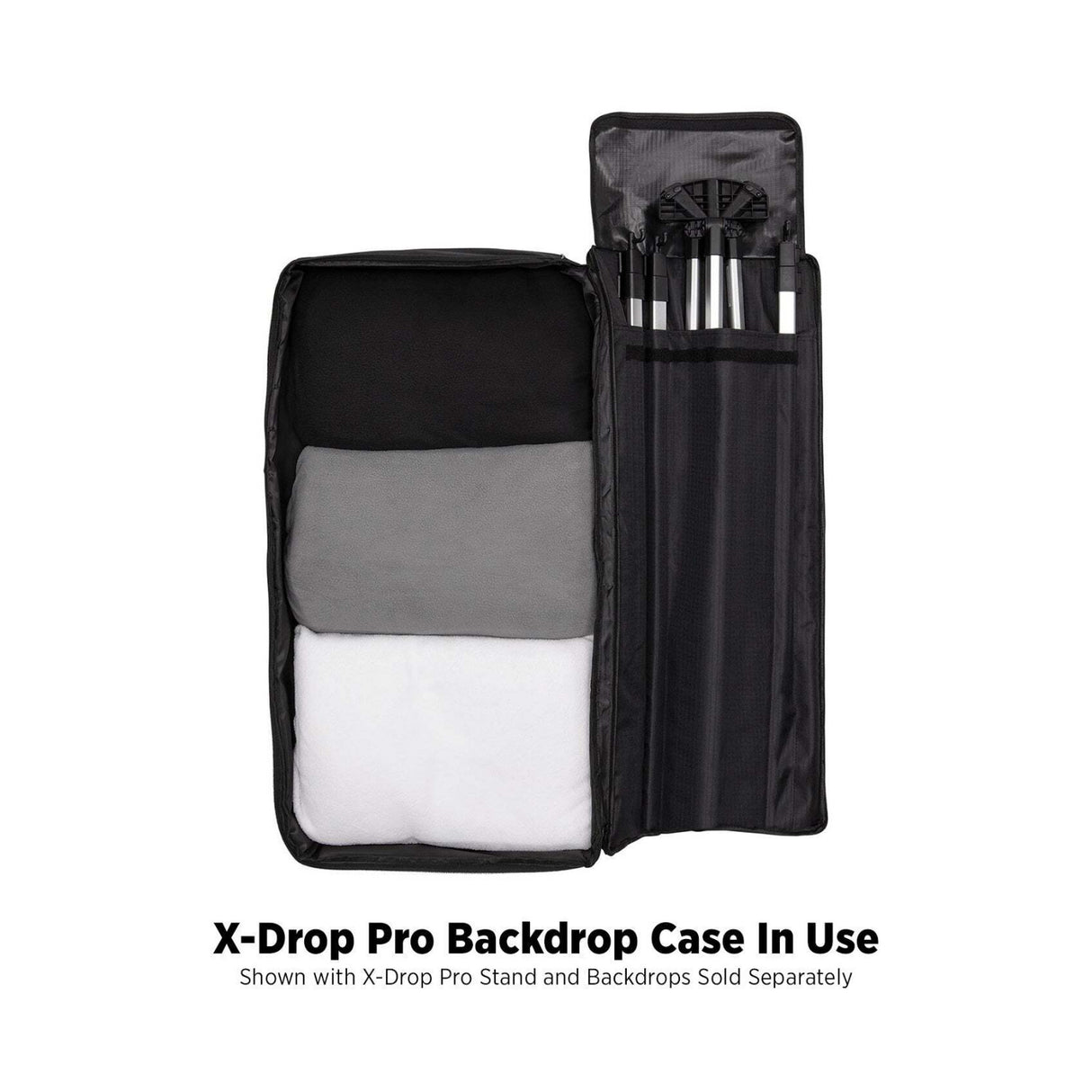 Westcott X-Drop Pro 3-Pack Heavy-Duty Nylon with Metal Zippers Backdrop Case for 8 x 8 Inch Backdrop