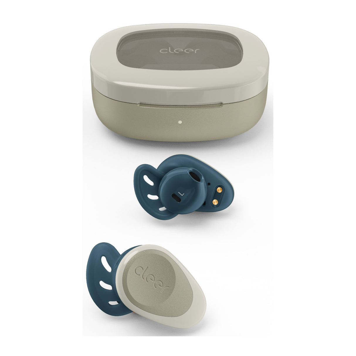 Cleer Audio Goal Sport True Wireless IPX4 Water Resistant Earbuds for Adventure and Workout (Stone)