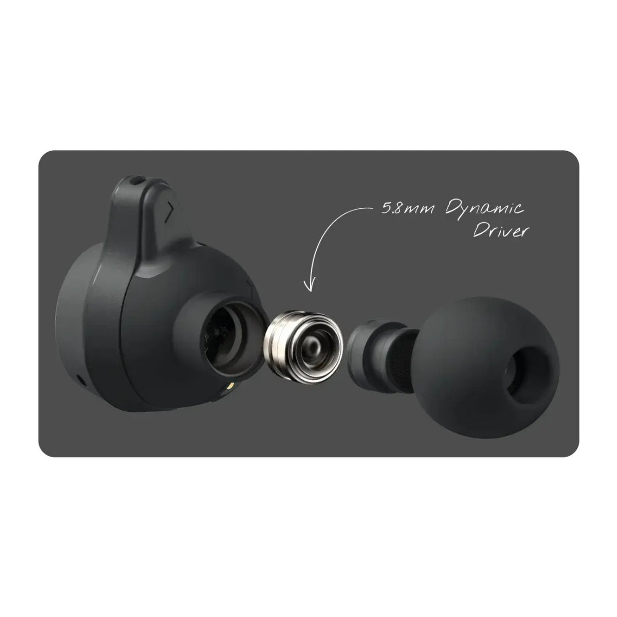 Cleer Audio Roam Noise Cancelling Wireless Earbuds with Touch Controls and Equalizer (Graphite)
