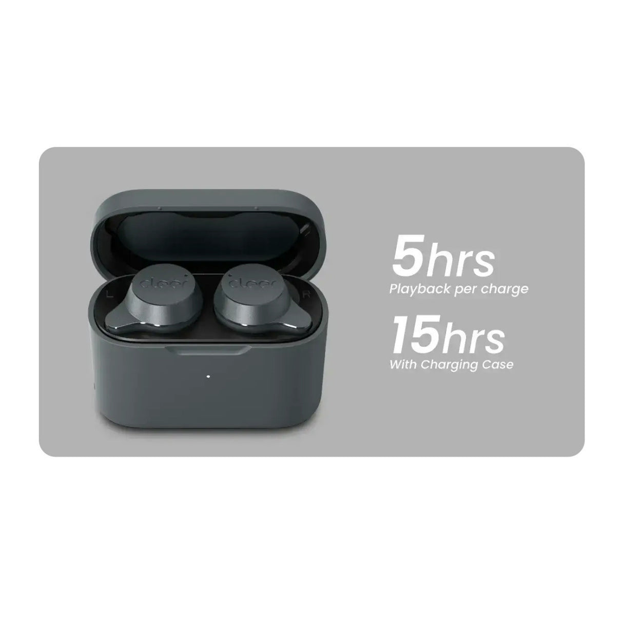 Cleer Audio Roam Noise Cancelling Wireless Earbuds with Touch Controls and Equalizer (Graphite)