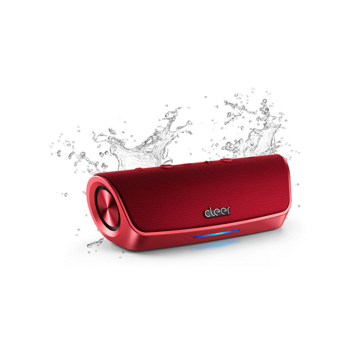 Cleer Audio Scene Water-Resistant Portable Bluetooth Speaker with Built-In Microphone (Red)