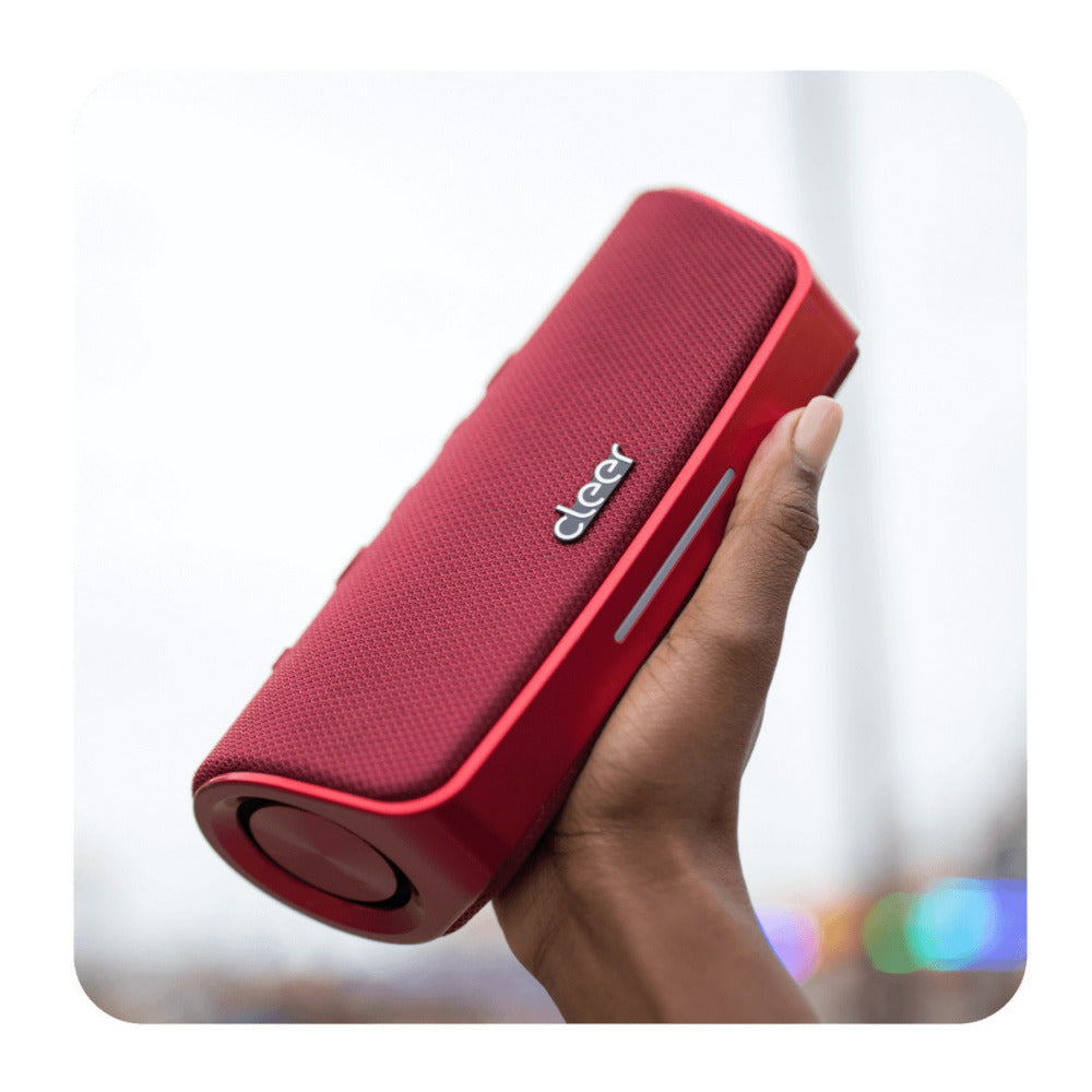 Cleer Audio Scene Water-Resistant Portable Bluetooth Speaker with Built-In Microphone (Red)