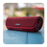 Cleer Audio Scene Water-Resistant Portable Bluetooth Speaker with Built-In Microphone (Red)