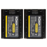 Koah 2000mAh Li-ion Batteries for Sony NP-FZ100 (2-Pack) with LCD Dual Charger