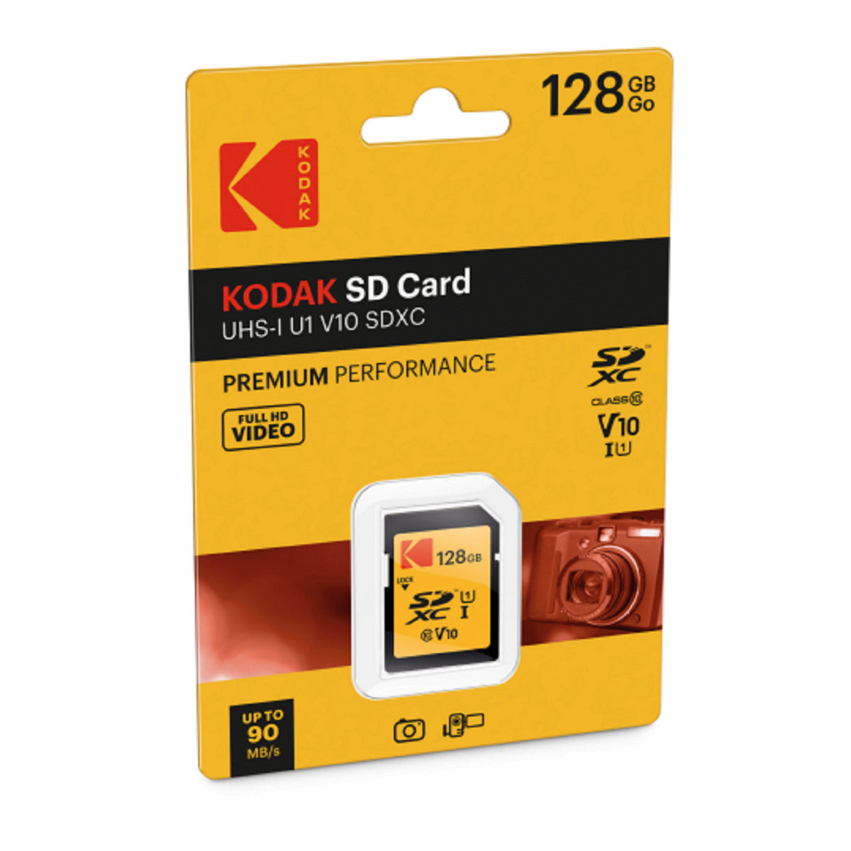 Kodak 128GB SD Class 10 UHS-I U1 V10 Full HD Memory Card (2-pack) Bundle