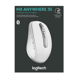 Logitech MX Anywhere 3S Compact Bluetooth Performance Mouse (Pale Gray)
