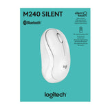 Logitech M240 Silent Cordless Long Range Bluetooth Mouse with Pre-Installed AAA Battery (Off-White)