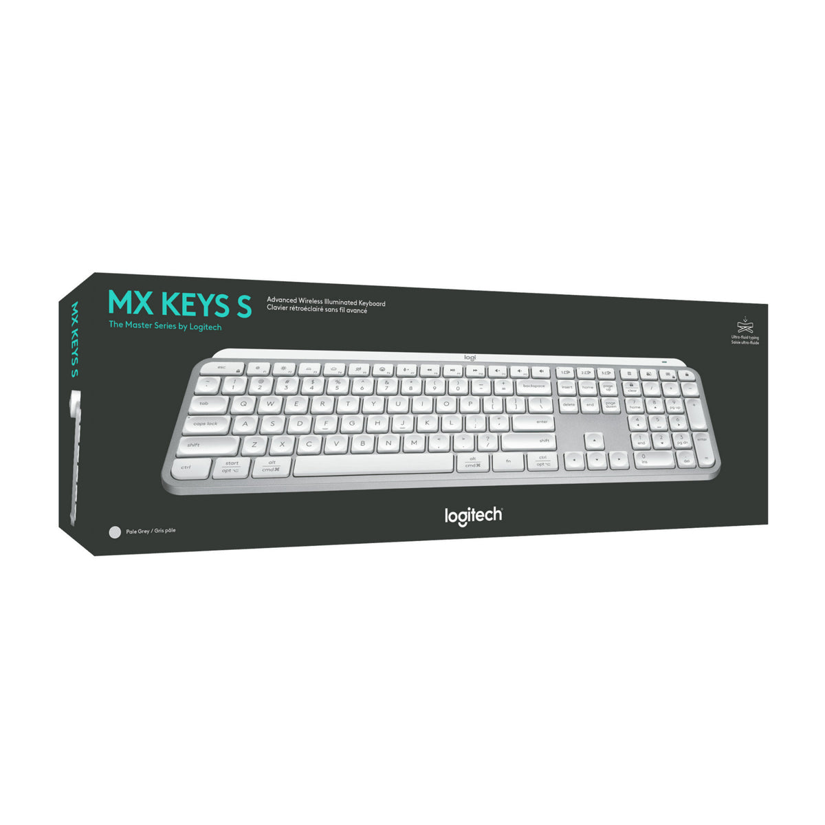 Logitech MX Keys S Wireless Keyboard with Smart Actions Shortcuts (Pale Gray)