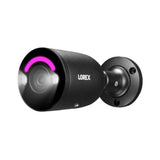 Lorex 4K IP Smart Security Lighting Deterrence Bullet AI PoE Wired 8MP Two-Way Audio Camera (Black)