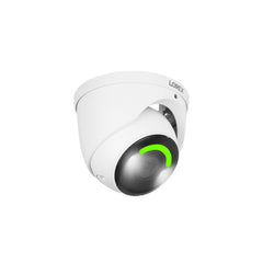 Lorex 4K Smart Security Lighting Deterrence Dome AI PoE IP Wired 8MP Two-Way Audio Camera (White)