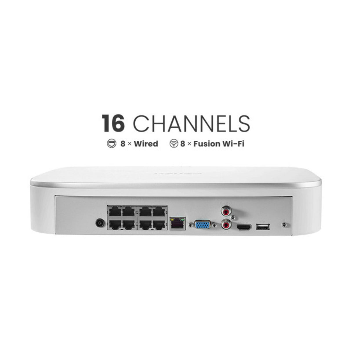 Lorex Fusion 4K 16 Camera Capable (8 Wired and 8 Wi-Fi) 2TB Wired NVR System with 8MP Cameras