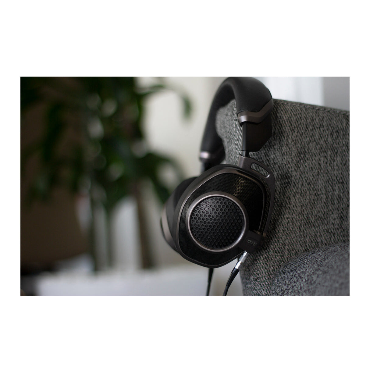 Cleer Audio Next Wired Open-Back Sheepskin Earpads Audiophile Aluminum Alloy Headphones (Titanium)