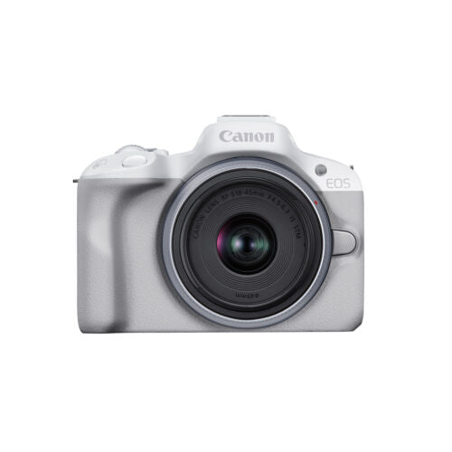 Canon EOS R50 Mirrorless Camera with 18-45mm Lens (White)