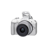 Canon EOS R50 Mirrorless Camera with 18-45mm Lens (White)