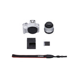 Canon EOS R50 Mirrorless Camera with 18-45mm Lens (White)