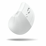 Logitech - Lift Vertical Wireless Ergonomic Mouse with 4 Buttons - Pale Gray
