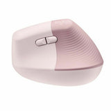 Logitech Lift Vertical Wireless Ergonomic Mouse with Customizable Buttons - Rose