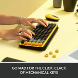 Logitech POP Keys Wireless Mechanical Keyboard with Emoji Keys - Blast Yellow