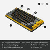 Logitech POP Keys Wireless Mechanical Keyboard with Emoji Keys - Blast Yellow
