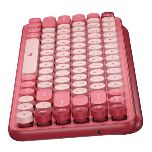 Logitech POP Keys Wireless Mechanical Keyboard with Emoji Keys Heartbreaker Rose