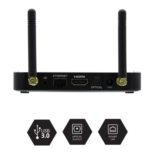 BuzzTV Thermal Efficient X5 128 AI Max 4K UHD Android OS 11 Set-Top Box with BT-400 Remote Control