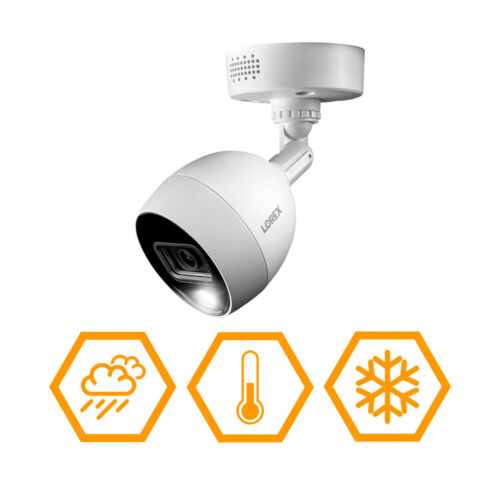 Lorex 4K 8 Channels 2TB Wired DVR System with Six 4K Deterrence Bullet Cameras, Color Night Vision