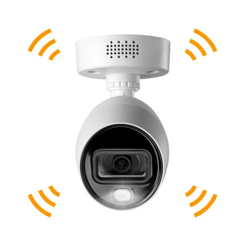 Lorex 4K 8 Channels 2TB Wired DVR System with Six 4K Deterrence Bullet Cameras, Color Night Vision