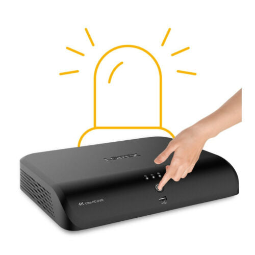 Lorex 4K 8 Channels 2TB Wired DVR System with Six 4K Deterrence Bullet Cameras, Color Night Vision