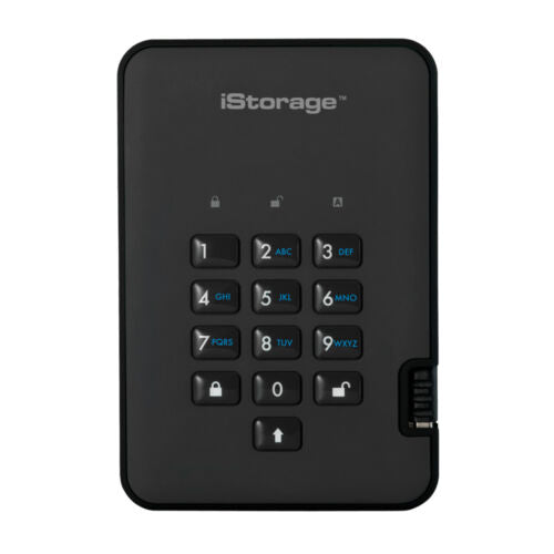 iStorage diskAshur2 USB 3.1 2TB  Encrypted Portable HDD (Phantom Black)