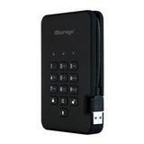 iStorage diskAshur2 USB 3.1 2TB  Encrypted Portable HDD (Phantom Black)