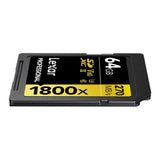 Lexar Professional 1800x SDXC UHS-II Card Gold Series, 270 MB/s Read, 180 MB/s Write (64GB, 2-Pack)