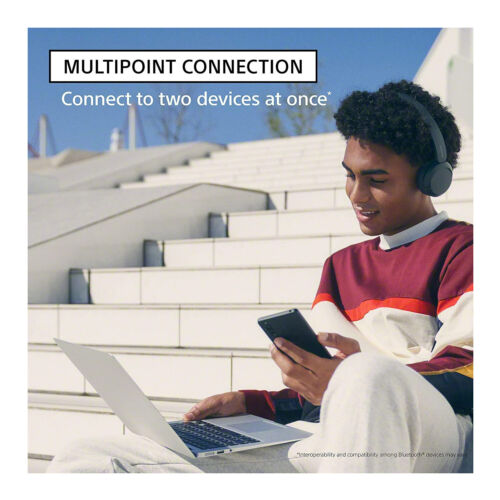 Sony WH-CH520 Compact Easy Carrying Wireless Bluetooth On-Ear Headphones (Black) (Open Box)