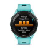 Garmin Forerunner 265 Black Bezel and Aqua Case Smartwatch (Aqua/Black)