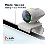 Poly Studio P5 Professional Full HD 1080p 2-Inch Webcam with Microphone and Tripod Mount (White)