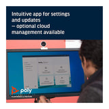 Poly Studio P5 Professional Full HD 1080p 2-Inch Webcam with Microphone and Tripod Mount (White)